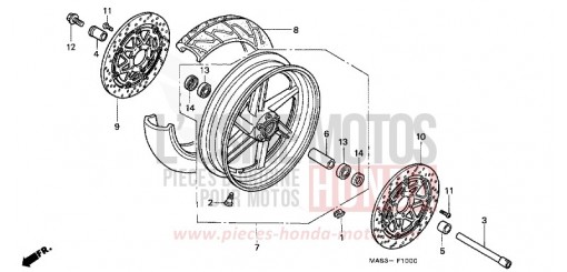 ROUE AVANT CBR900RRX de 1999